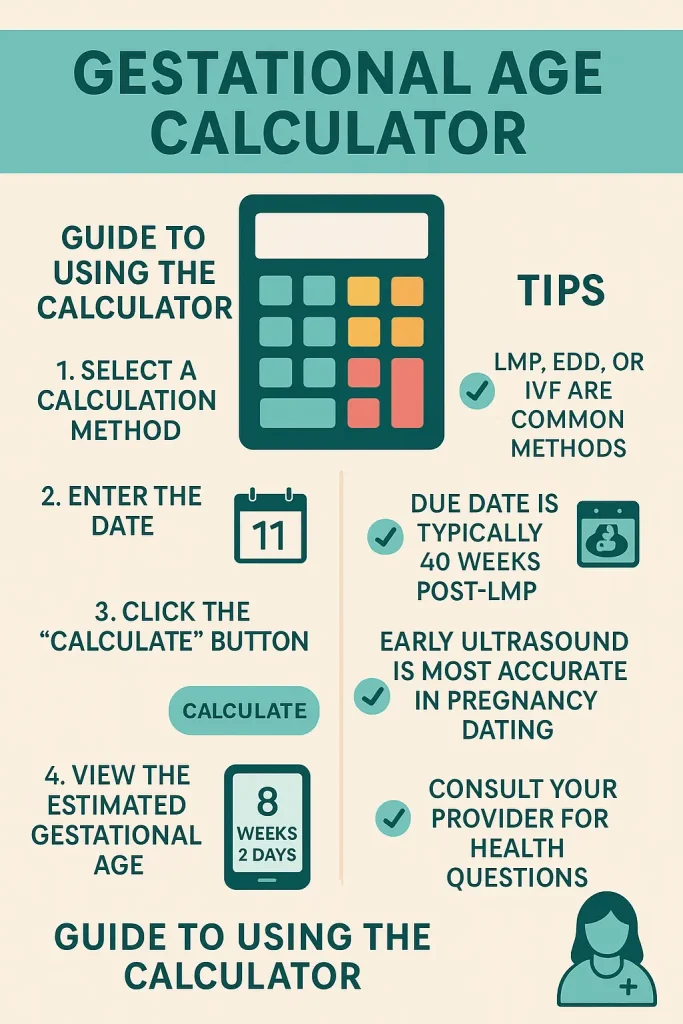 Gestational Age Calculator Determine Age By LMP EDD IVF Or Ultrasound